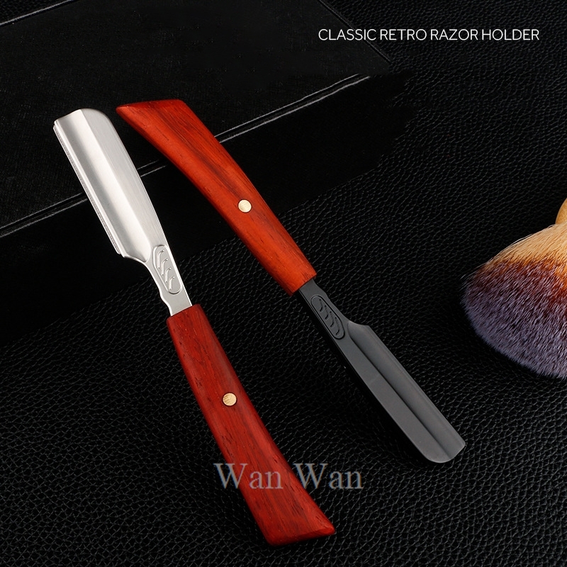 Straight Razor Safety - ไม้เคราTrimmer Retro Manual Straight Shankเครื่องโกนหนวดFeatherความปลอดภัยใบมีดโกนหนวดมีดโกนSalonตัดผมเคราจัดแต่งทรงผมเครื่องมือY0418