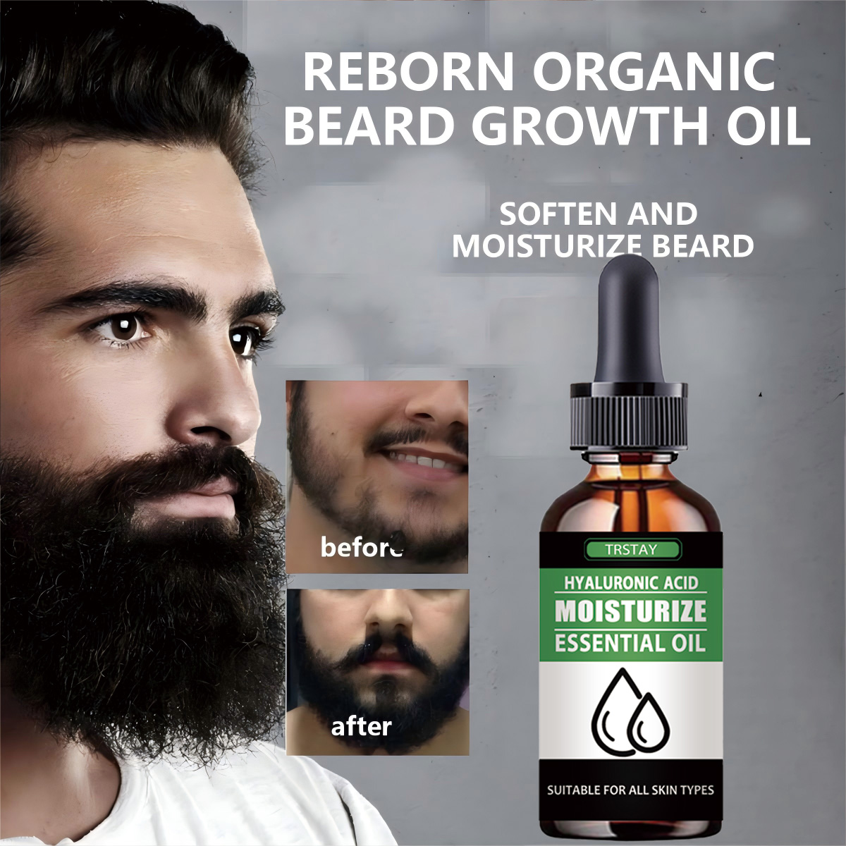 Men'S Grooming Essentials - 100% ธรรมชาติเร่งผมบนใบหน้า Grow Beard Essential Oil