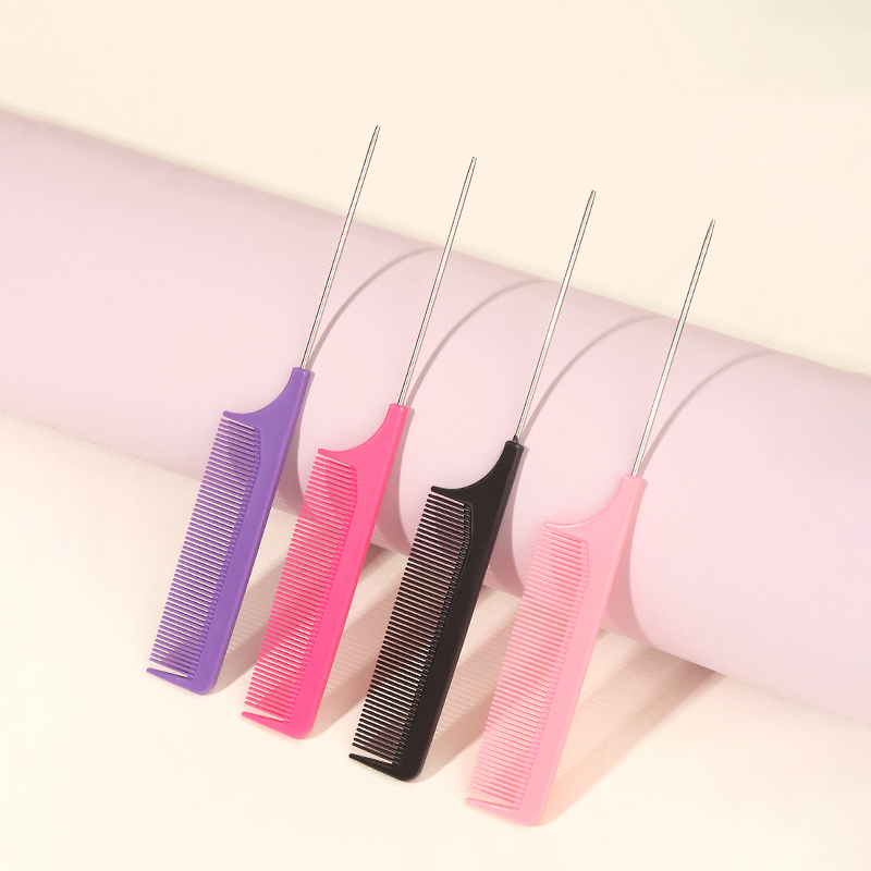Comb Fine Tooth - หวีฟันละเอียดหางแหลมขัดผิวเครื่องมือจัดแต่งทรงผมแบบพกพาสําหรับผมทุกประเภท พิเศษสําหรับวิกผมจริง
