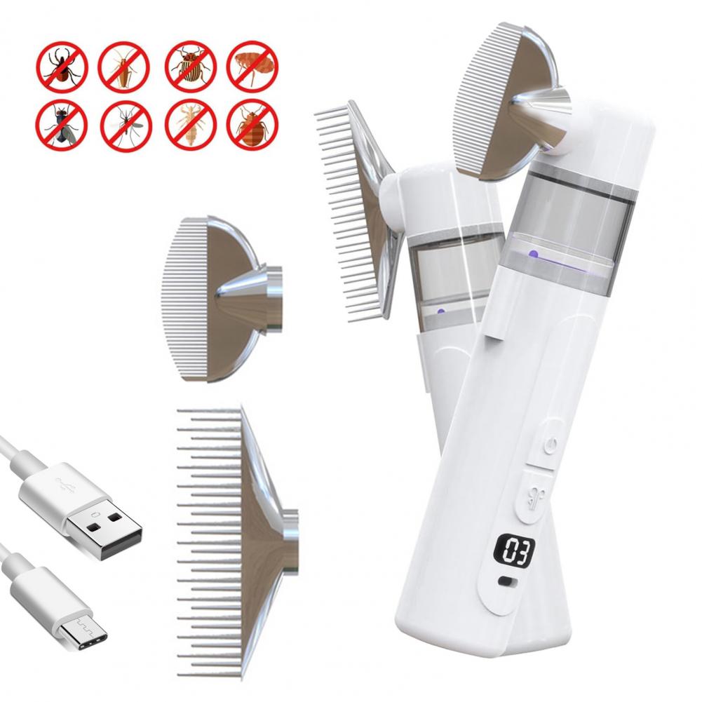 Comb Fine Tooth - หวีไฟฟ้ากำจัดเหา 19 ซม. แบบไร้สาย ชาร์จซ้ำได้ 2-in-1