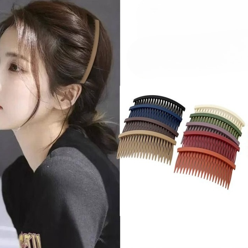 Comb Fine Tooth - Solod สีพลาสติกด้านข้างผม Twist หวีภาษาฝรั่งเศสคํา Twist หวีสําหรับผู้หญิง