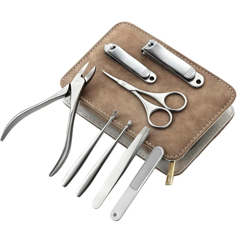 Men'S Grooming Essentials - 8/12pcs Professional เล็บชุดสแตนเลสสตีลเล็บชุดเครื่องตัดเล็บเท้า Travel Pedicure เครื่องมือสําหรับสตรีและผู้ชาย