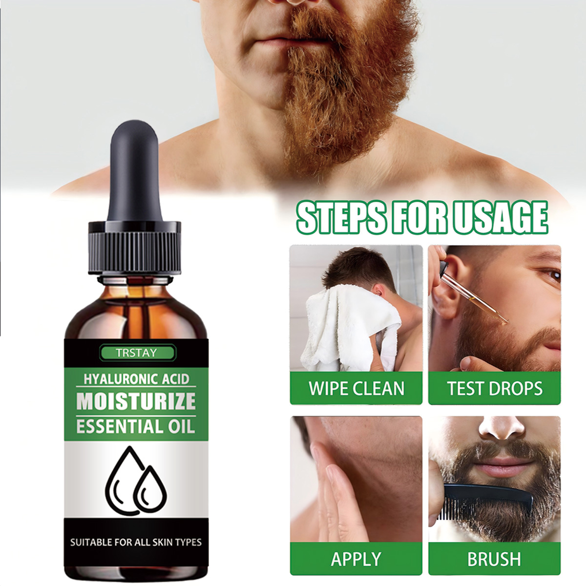 100% ธรรมชาติเร่งผมบนใบหน้า Gr - Men'S Grooming Essentials บทวิจารณ์และราคา