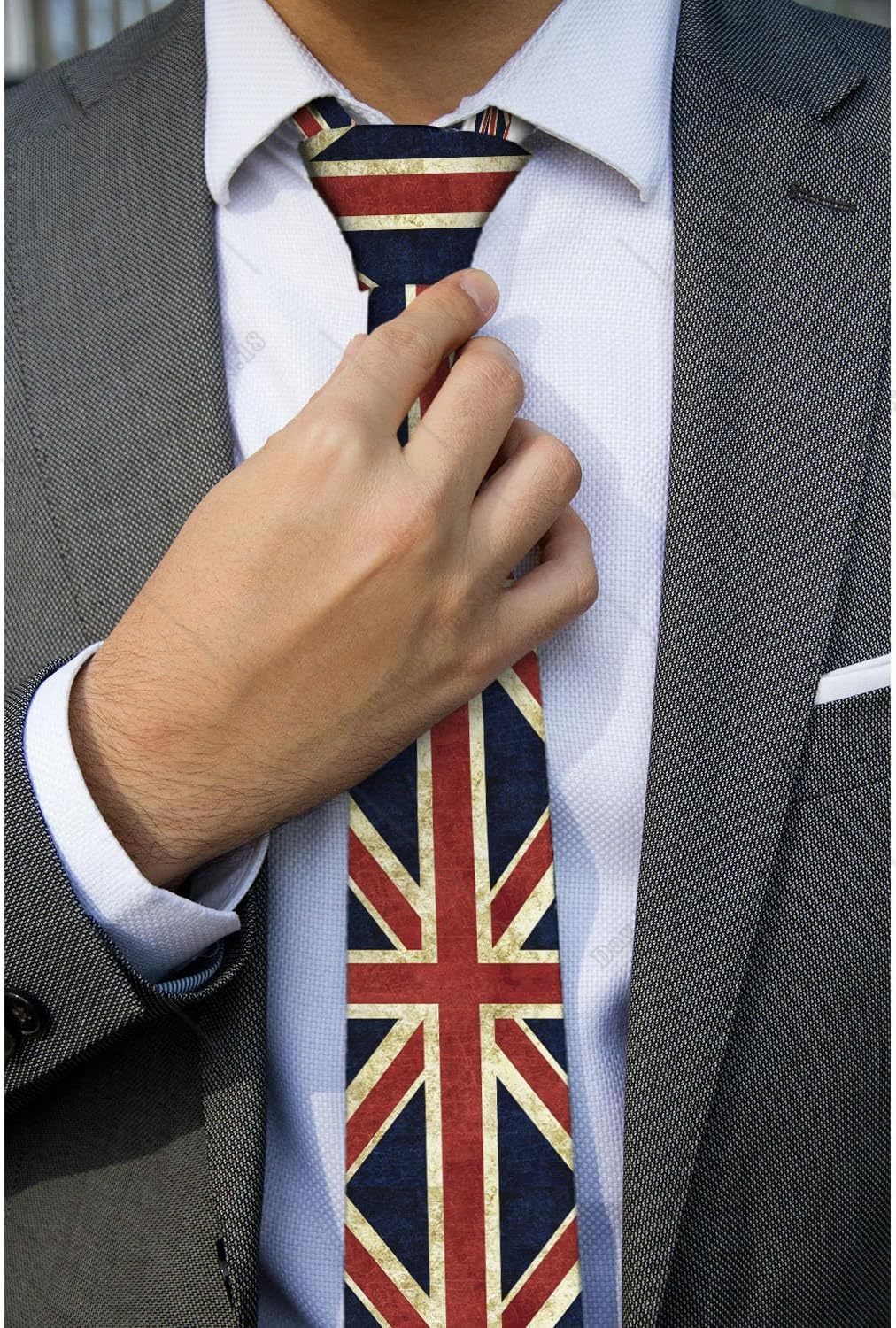 UK Flag Men's Tie เนคไทชุดสูทธ - Men'S Grooming Uk บทวิจารณ์และราคา