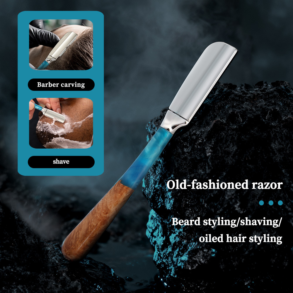 มีดโกนหนวดแบบตรงด้ามไม้ Pro ให - Straight Razor Safety บทวิจารณ์และราคา