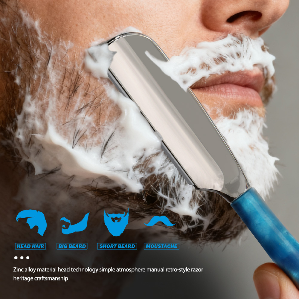 มีดโกนหนวดแบบตรงด้ามไม้ Pro ให - Straight Razor Safety บทวิจารณ์และราคา