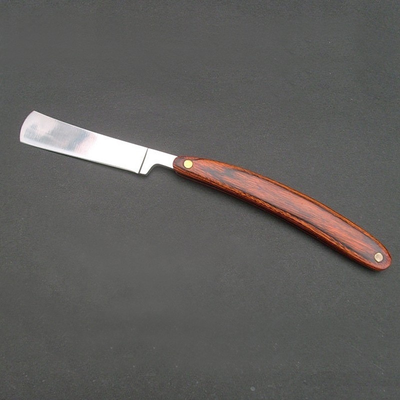วินเทจไม้จับตรงขอบสแตนเลสตัดผม - Straight Razor Safety บทวิจารณ์และราคา